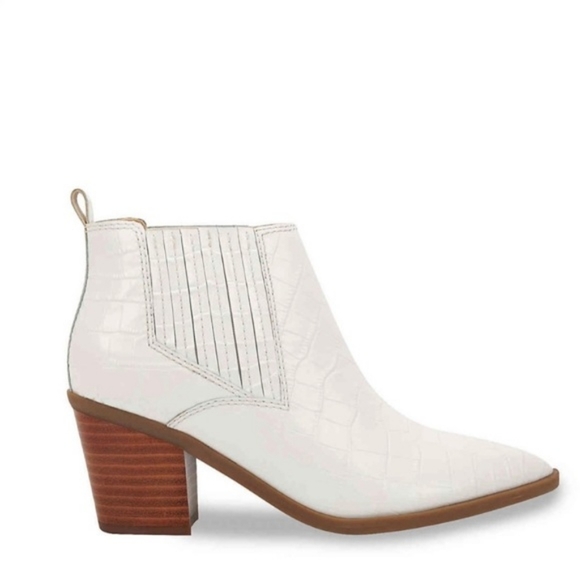 Marc Fisher Croco Emboss Leather Ankle Boot - Picture 5 of 11